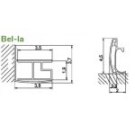 Mampara de ducha negra fijo + puerta corredera Bella - Imagen 3