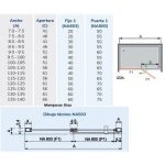 Mampara negra frontal un fijo más hoja abatible Nardi - Imagen 3