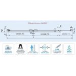 Mampara frontal negra dos hojas plegable y un fijo Nardi - Imagen 5