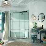 Mampara rectangular 3 hojas más un lateral fijo Kaarol - Imagen 2