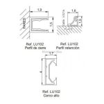 Mampara rectangular dos fijos y una corredera Luna - Imagen 4