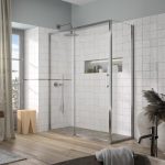 Mampara rectangular dos fijos más corredera Yoko