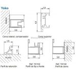Mampara rectangular dos fijos más corredera Yoko - Imagen 4