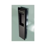 Mampara negra rectangular reducida fijo más puerta corredera Siena - Imagen 2