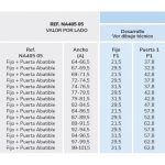 Mampara vértice 2 fijos y 2 abatibles con bisagras Nardi - Imagen 3