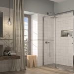 Mampara de ducha fijo más puerta corredera Yoko