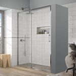 Mampara de ducha fijo más puerta corredera Yoko - Imagen 4