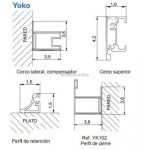 Mampara de ducha fijo más puerta corredera Yoko - Imagen 5