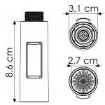 VALAZ Spray grifo de cocina redondo cromado - Imagen 2