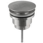 VALAZ Valvula click clack para lavabo o bide redondo acero cepillado - Imagen 3