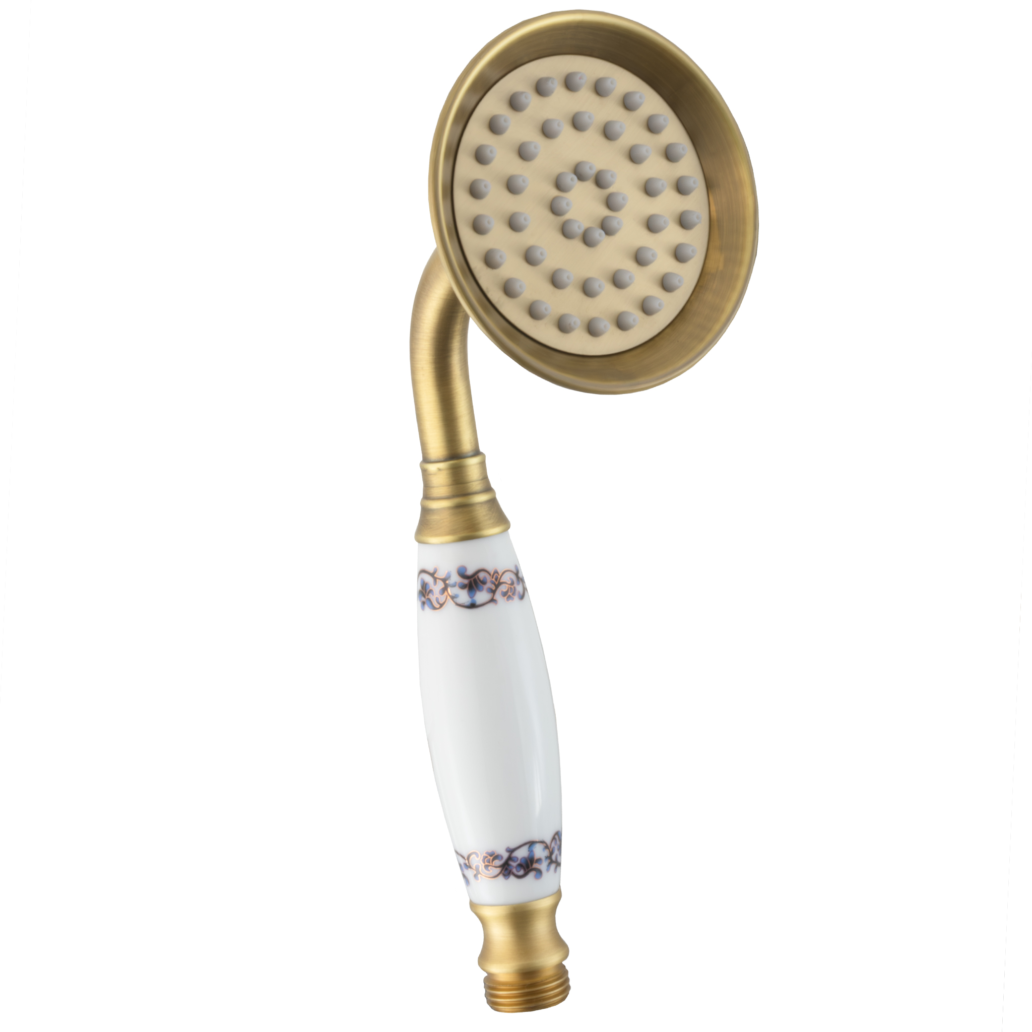 1.1 VALAZ Alcachofa de mano con porcelana en dorado envejecido - Imagen 1