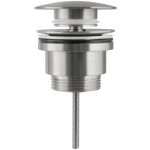 VALAZ Valvula click clack para lavabo o bide redondo acero cepillado - Imagen 2