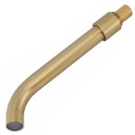 VALAZ Caño redondo de 21CM oro mate con protección PVD y rosca