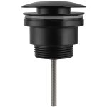 VALAZ Valvula click clack para lavabo o bide redondo negro mate - Imagen 3