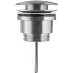 VALAZ Valvula click clack para lavabo o bide redondo acero cepillado