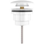 VALAZ Válvula click clack para lavabo o bidé redondo blanco