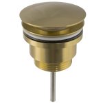 VALAZ Valvula click clack para lavabo o bide redondo dorado cepillado