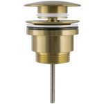 VALAZ Valvula click clack para lavabo o bide redondo dorado cepillado - Imagen 2