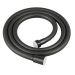 VALAZ Flexo de ducha en PVC en negro mate 100cm con rosca 1/2