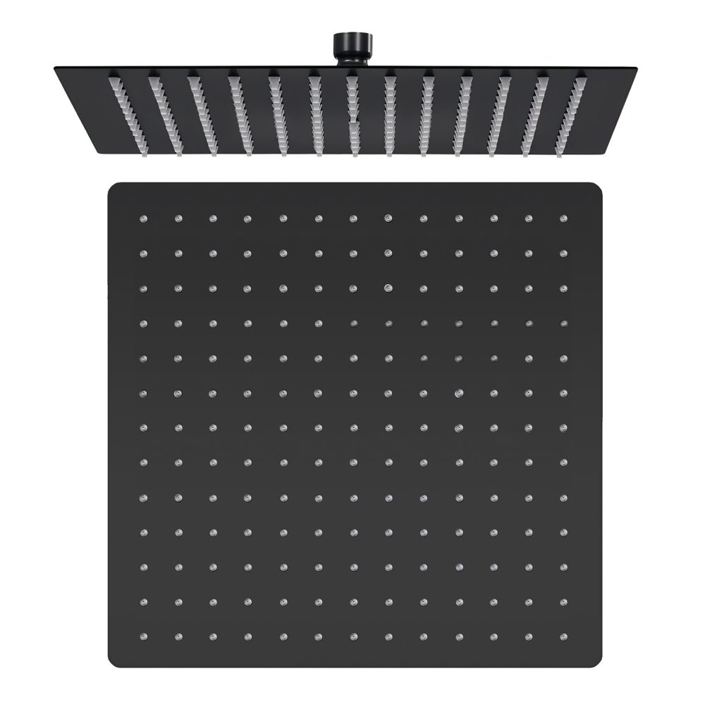 VALAZ Rociador cuadrado 25cm acero inox negro