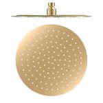 VALAZ Rociador redondo 25cm acero inox oro mate con protección PVD