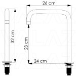 VALAZ Caño de grifo en cromado - Serie Guadalo - Imagen 2