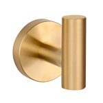 VALAZ Percha de baño redonda en oro mate con protección PVD