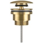 VALAZ Valvula click clack para lavabo o bide redondo oro mate