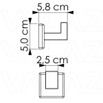 VALAZ Percha cuadrada dorado cepillado - Imagen 2