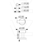 VALAZ Percha de baño redonda en oro mate con protección PVD - Imagen 2