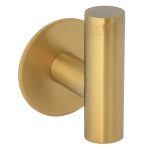 VALAZ Percha redonda con adhesivo pegada oro mate con protección PVD