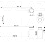 VALAZ Sifón de lavabo visto redondo blanco - Imagen 2