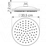 VALAZ Rociador redondo vintage dorado envejecido 20cm - Imagen 2