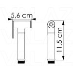 VALAZ Spray grifo bidé empotrado redondo cromado - Imagen 2