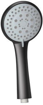 VALAZ Alcachofa de mano ancha redonda negro mate