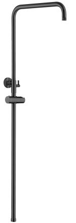 VALAZ Barra de ducha/bañera ajustable hasta 150CM en negro mate