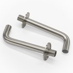 VALAZ Caño redondo 21cm acero cepillado con rosca 1 - Imagen 3