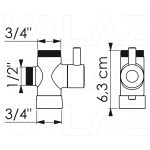 VALAZ Distribuidor barra de ducha negro mate - Imagen 2