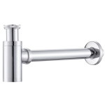 VALAZ Sifón de lavabo visto redondo cromado