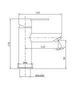 Grifo Acero Negro De Lavabo Iony IO - Imagen 2