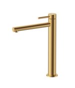 Grifo De Caño Alto Acero Inox Y Acabado Oro Cepillado MIOX IO