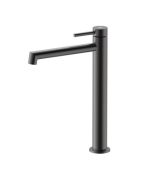 Grifo De Caño Alto Acero Inox Y Acabado En Titanio Persio IO