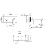 Grifo Empotrado De Lavabo Cassio IO - Imagen 3