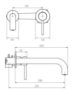 Grifo Empotrado De Lavabo Sirio IO - Imagen 3