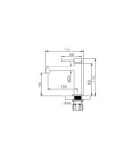 Grifo De Lavabo Acero Inox Y Acabado Negro Persio IO - Imagen 2