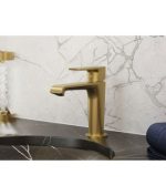 Grifo De Lavabo Oro Cepillado Fiore IO - Imagen 2