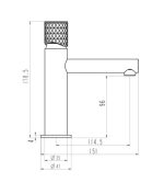 Grifo Negro De Lavabo Radio IO - Imagen 3