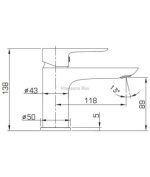 Grifo Negro De Lavabo Cassio IO - Imagen 3