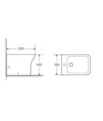 Bidé compacto blanco Rimless Creta - Imagen 2