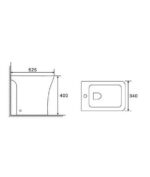 Bidé compacto blanco Rimless New Palermo - Imagen 2